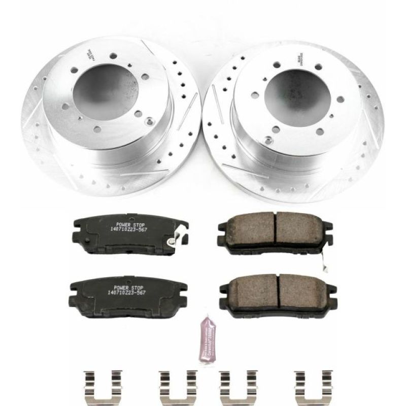 Power Stop 91-00 Mitsubishi Montero Rear Z23 Evolution Sport Brake Kit - K5022