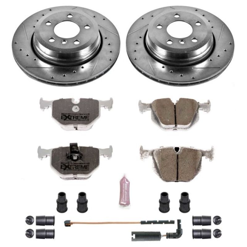 Power Stop 04-10 BMW X3 Rear Z26 Street Warrior Brake Kit - K5738-26