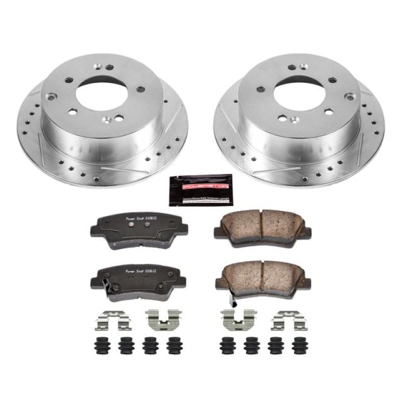 Power Stop 10-13 Kia Soul Rear Z23 Evolution Sport Brake Kit - K5916