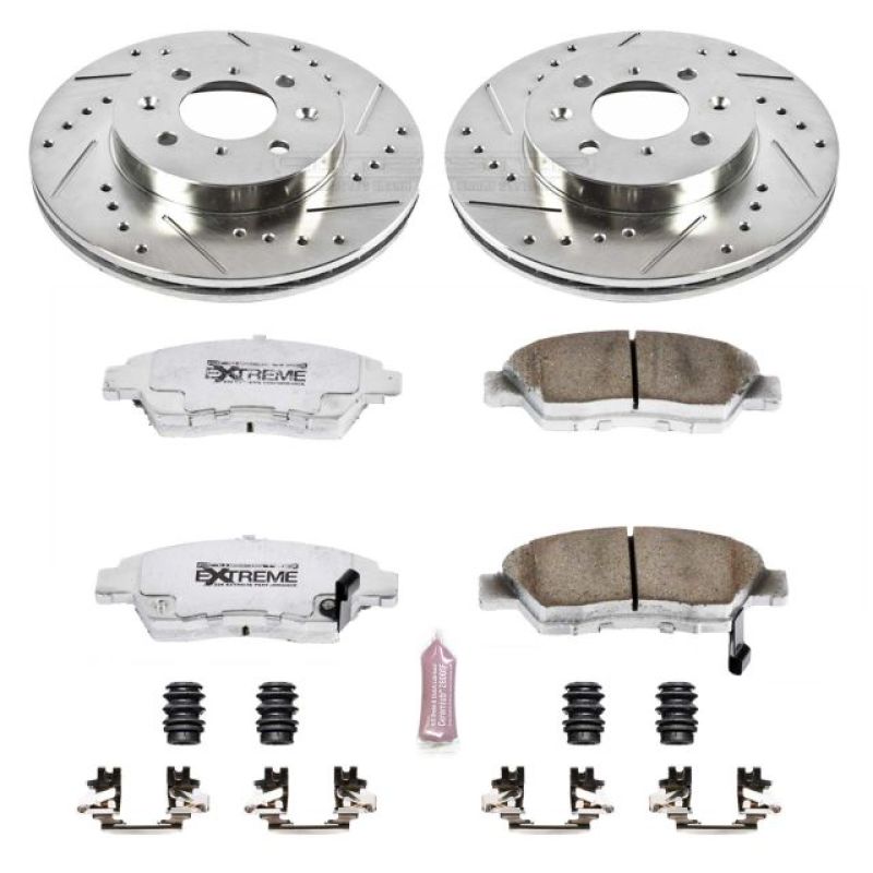 Power Stop 93-95 Honda Civic Front Z26 Street Warrior Brake Kit - K694-26