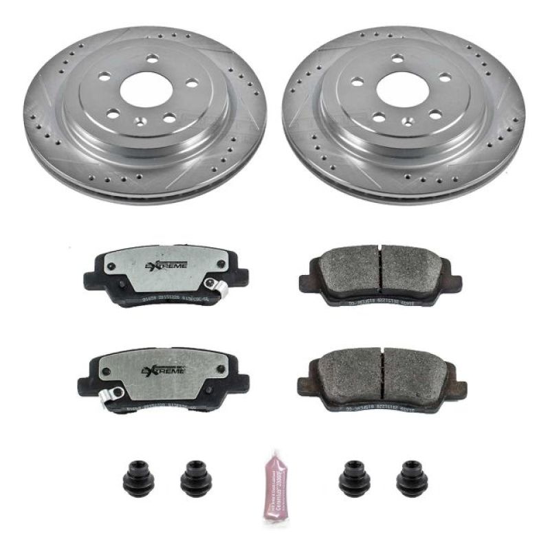 Power Stop 14-18 Cadillac CTS Rear Z26 Street Warrior Brake Kit - K6991-26