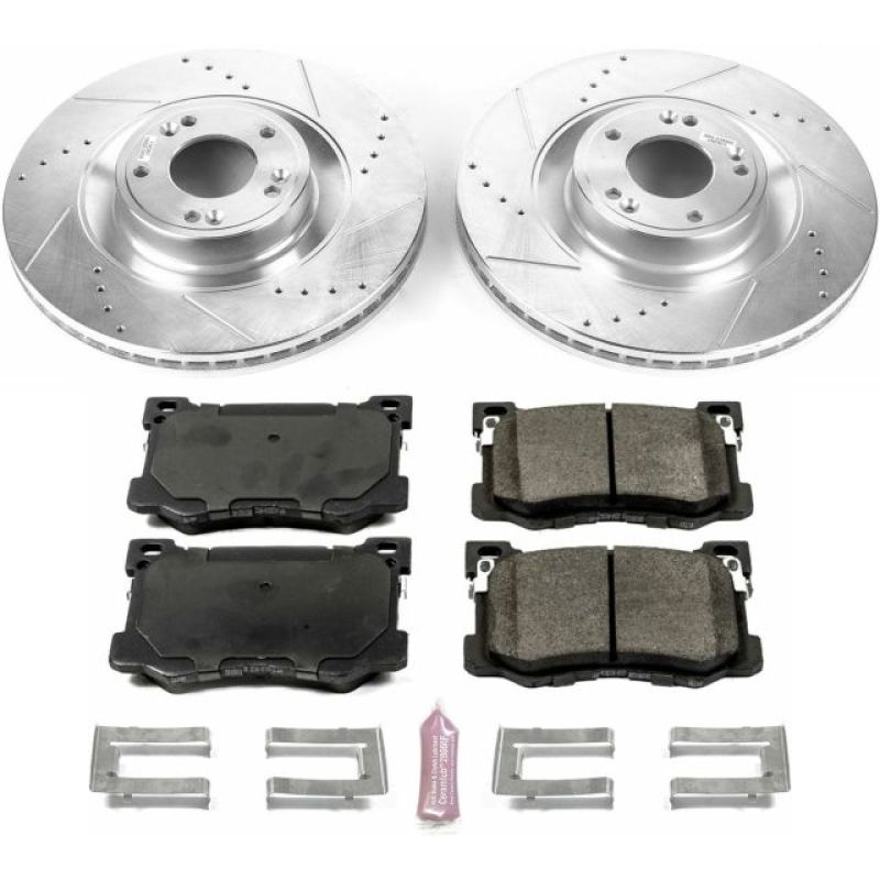 Power Stop 15-16 Hyundai Genesis Front Z23 Evolution Sport Brake Kit - K7030