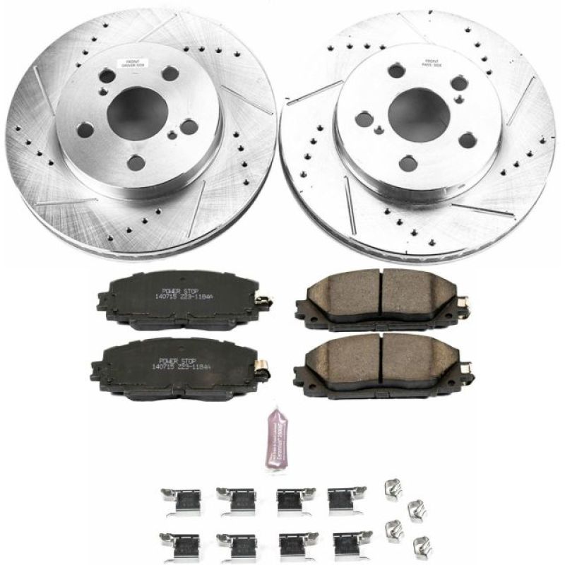 Power Stop 16-18 Toyota Prius Front Z23 Evolution Sport Brake Kit - K7701