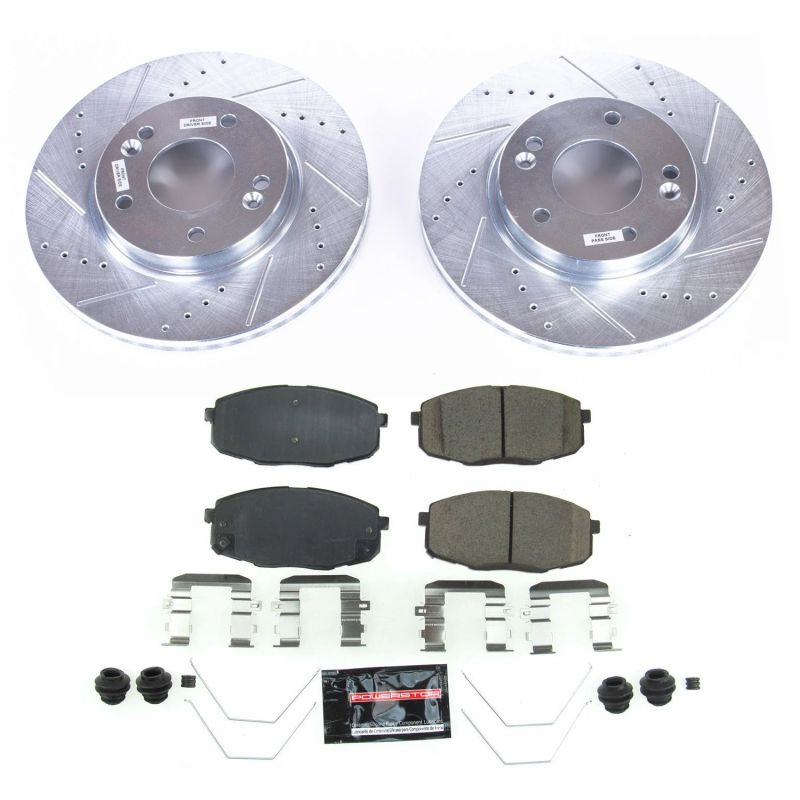 Power Stop 17-19 Kia Soul Front Z23 Evolution Sport Brake Kit - K8007