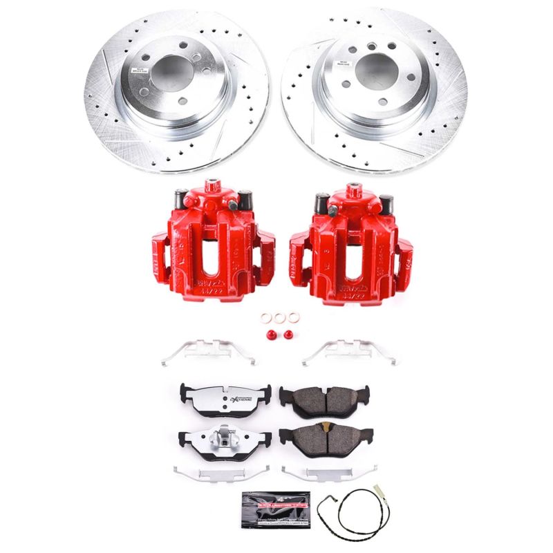 Power Stop 2006 BMW 325i Rear Z26 Street Warrior Brake Kit w/Calipers - KC044-26