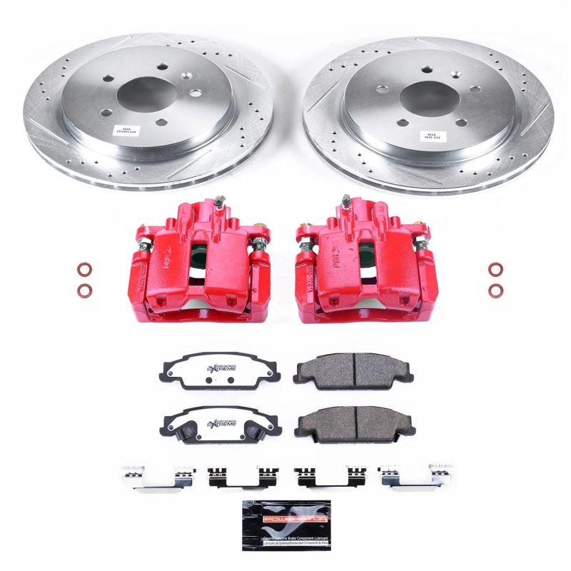Power Stop 03-07 Cadillac CTS Rear Z26 Street Warrior Brake Kit w/Calipers - KC1425-26