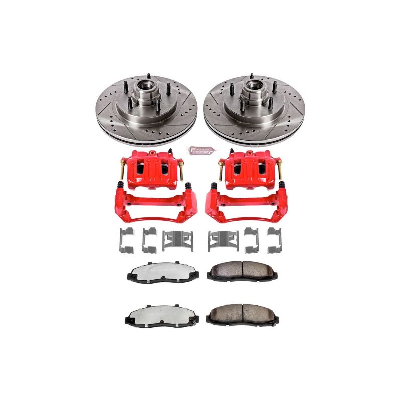 Power Stop 99-00 Ford F-150 Front Z36 Truck & Tow Brake Kit w/Calipers - KC1863A-36