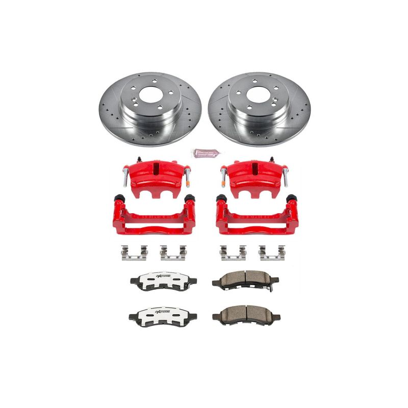 Power Stop 06-07 Buick Rainier Front Z26 Street Warrior Brake Kit w/Calipers - KC2084B-26