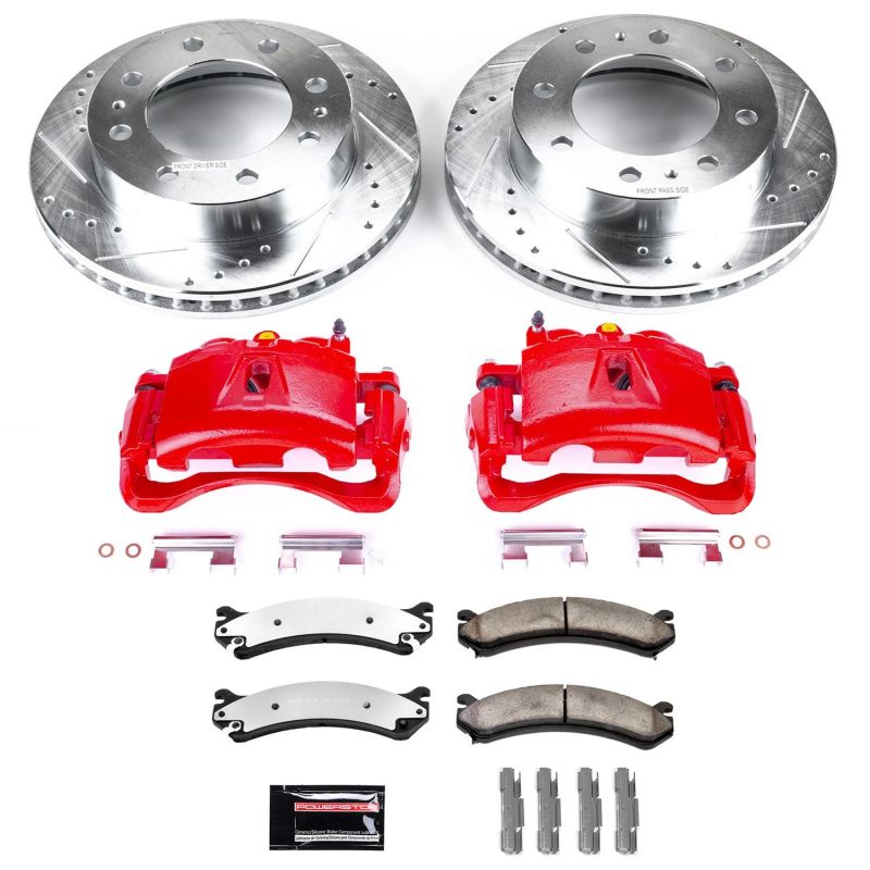 Power Stop 03-19 Chevrolet Express 3500 Front Z36 Truck & Tow Brake Kit w/Calipers - KC2071A-36