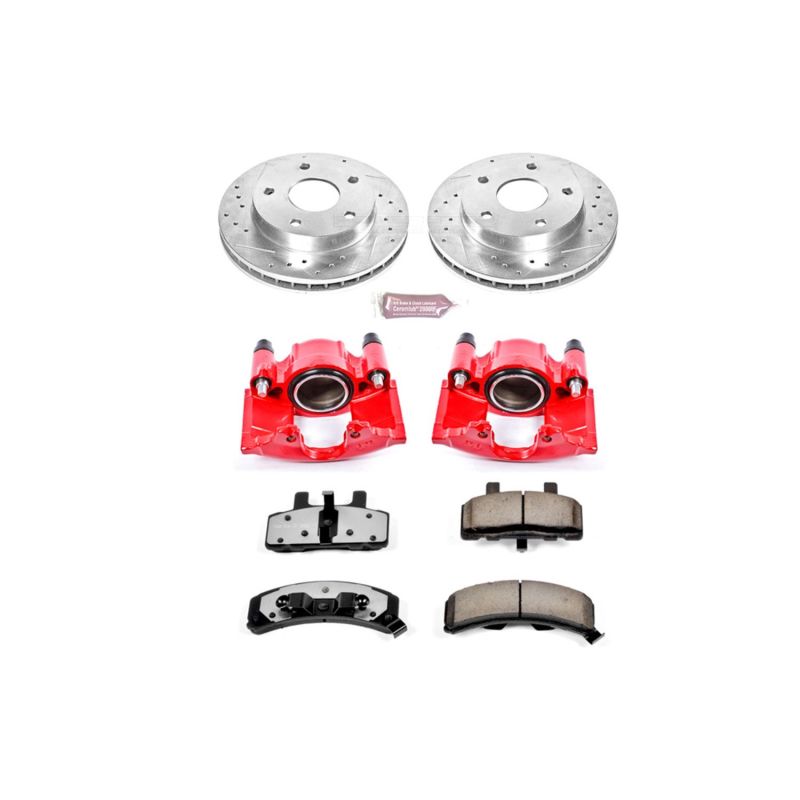 Power Stop 94-99 Dodge Ram 1500 Front Z36 Truck & Tow Brake Kit w/Calipers - KC2126-36