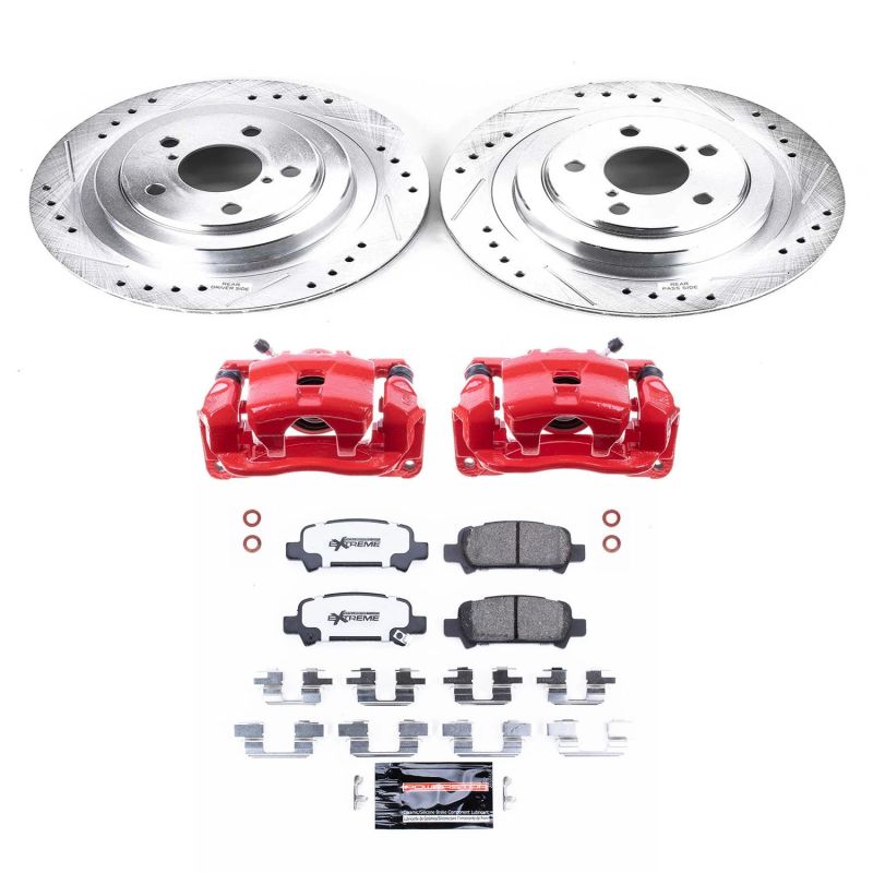 Power Stop 05-09 Subaru Legacy Rear Z26 Street Warrior Brake Kit w/Calipers - KC219-26