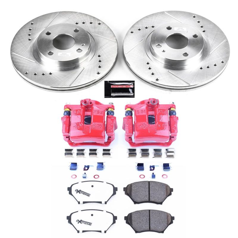 Power Stop 01-05 Mazda Miata Front Z26 Street Warrior Brake Kit w/Calipers - KC2353-26