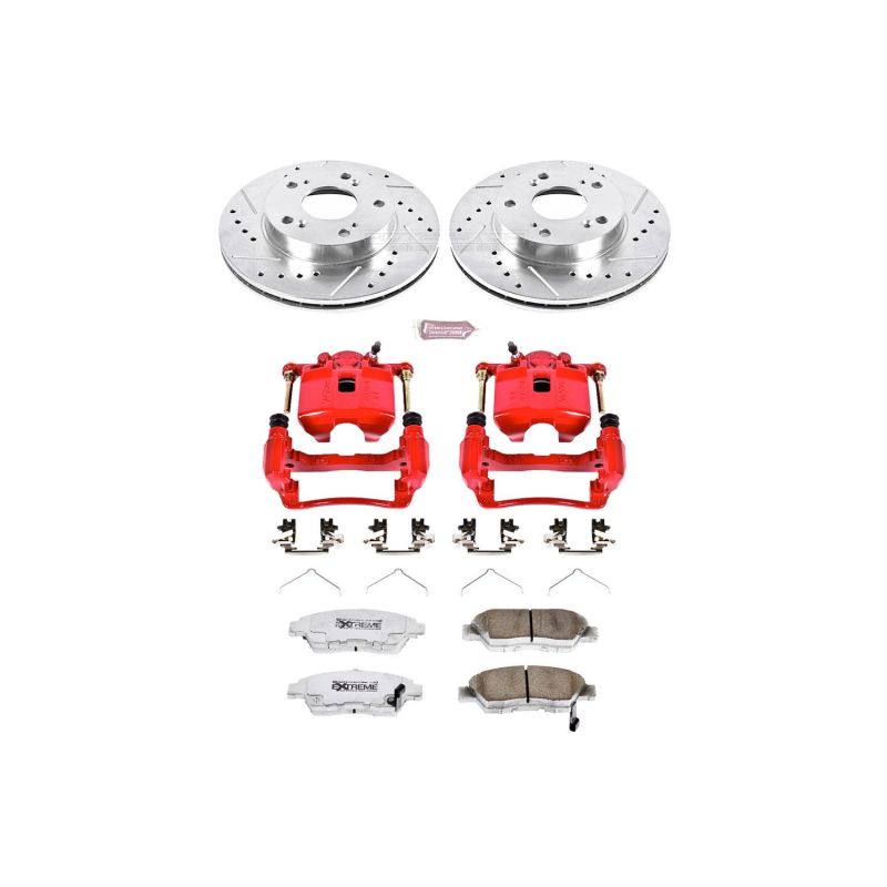 Power Stop 02-06 Acura RSX Front Z26 Street Warrior Brake Kit w/Calipers - KC2386-26