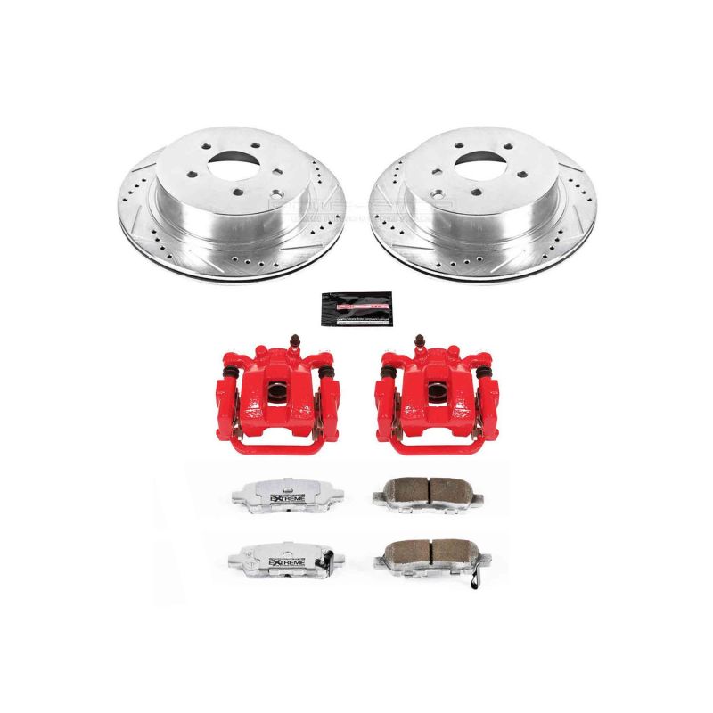 Power Stop 03-08 Infiniti FX35 Rear Z26 Street Warrior Brake Kit w/Calipers - KC2427B-26