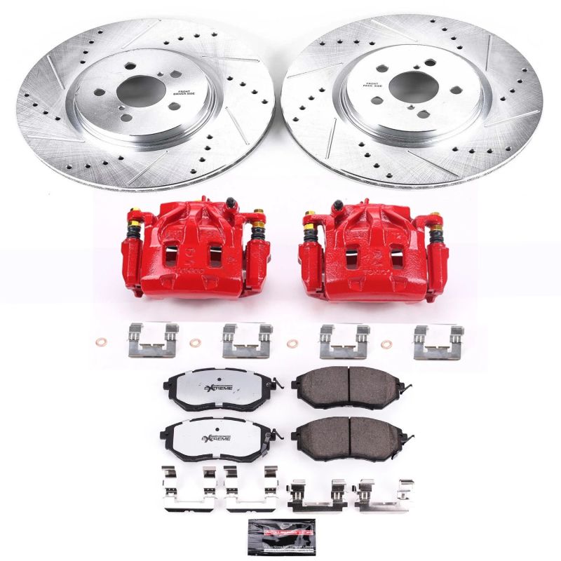 Power Stop 14-18 Subaru Forester Front Z26 Street Warrior Brake Kit w/Calipers - KC285-26