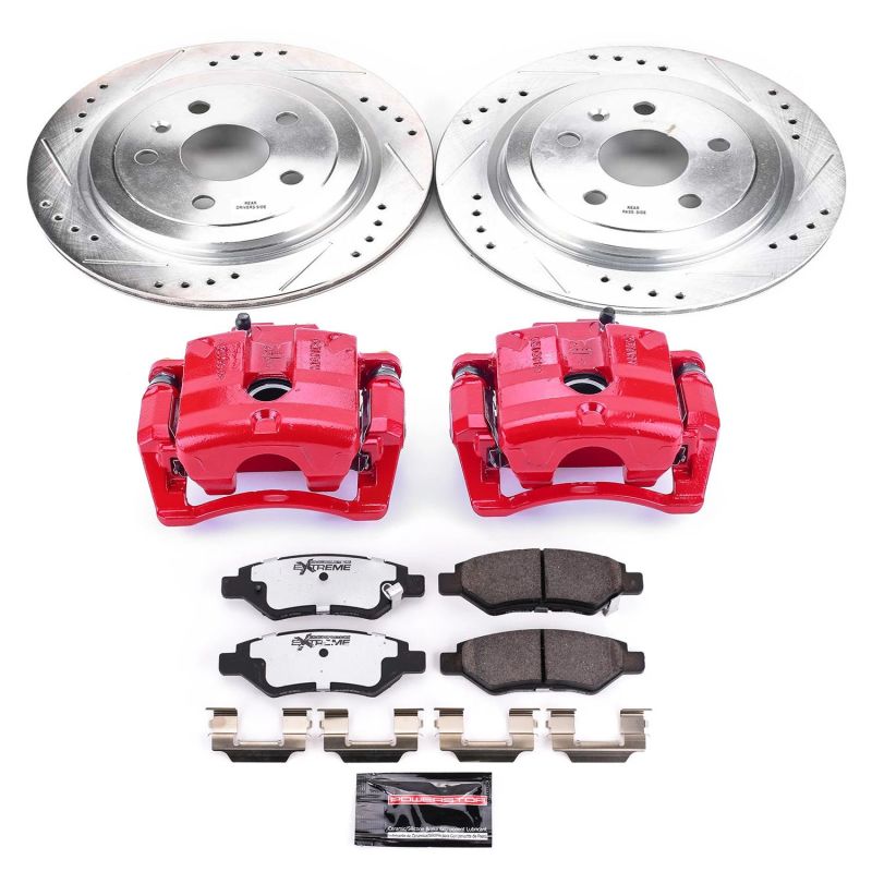 Power Stop 08-09 Cadillac CTS Rear Z26 Street Warrior Brake Kit w/Calipers - KC3072B-26