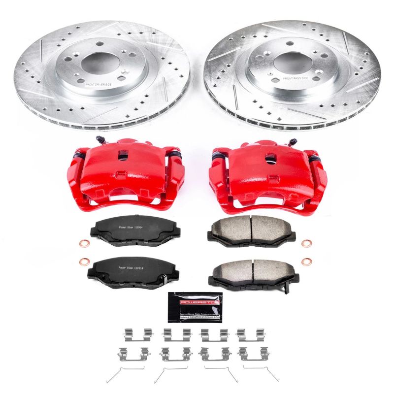 Power Stop 12-15 Honda Civic Front Z36 Truck & Tow Brake Kit w/Calipers - KC3055-36