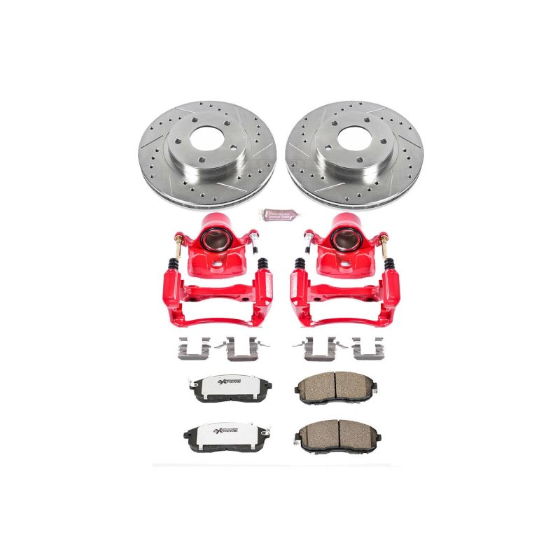 Power Stop 00-01 Nissan Maxima Front Z26 Street Warrior Brake Kit w/Calipers - KC3137-26