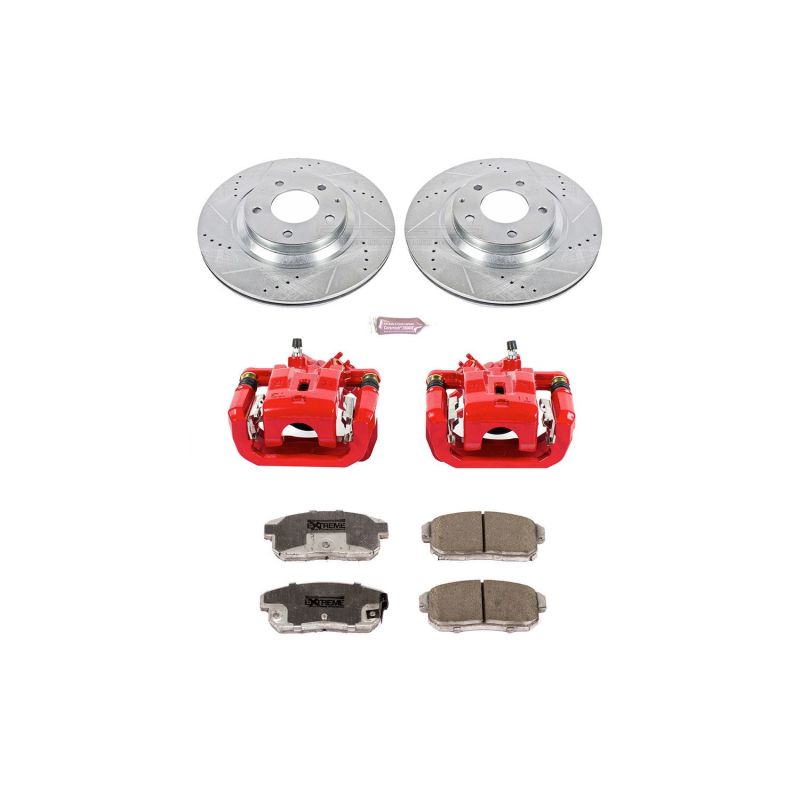 Power Stop 04-11 Mazda RX-8 Rear Z26 Street Warrior Brake Kit w/Calipers - KC3146-26