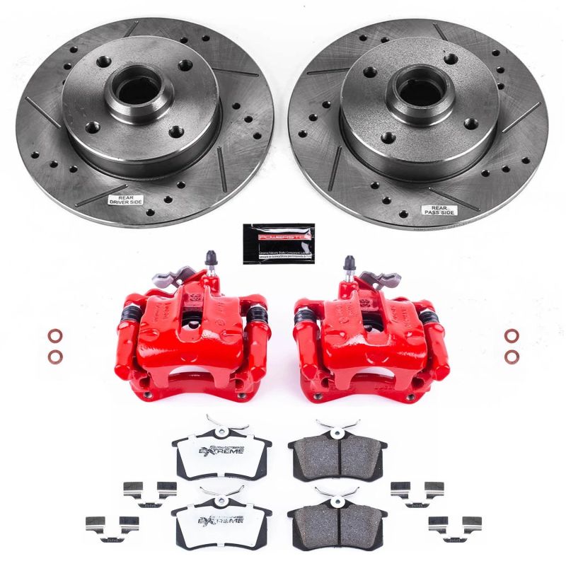 Power Stop 93-94 Volkswagen Golf Rear Z26 Street Warrior Brake Kit w/Calipers - KC369A-26