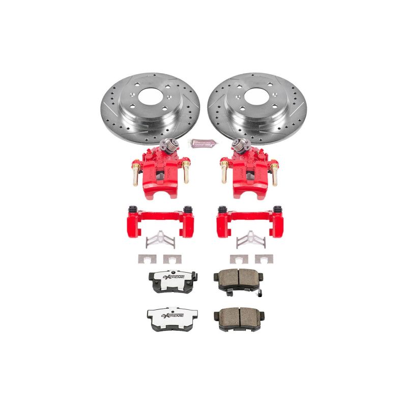 Power Stop 92-96 Honda Prelude Rear Z26 Street Warrior Brake Kit w/Calipers - KC407-26