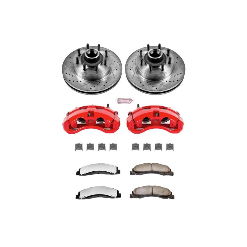 Power Stop 08-14 Ford E-150 Front Z36 Truck & Tow Brake Kit w/Calipers - KC4716-36