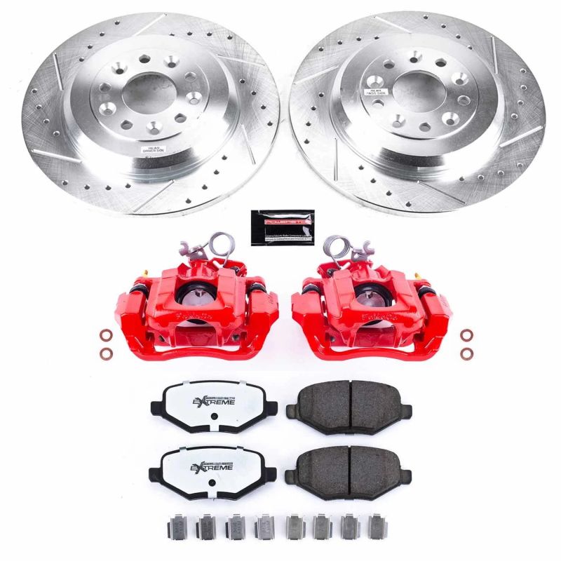 Power Stop 11-15 Ford Edge Rear Z36 Truck & Tow Brake Kit w/Calipers - KC4744C-36