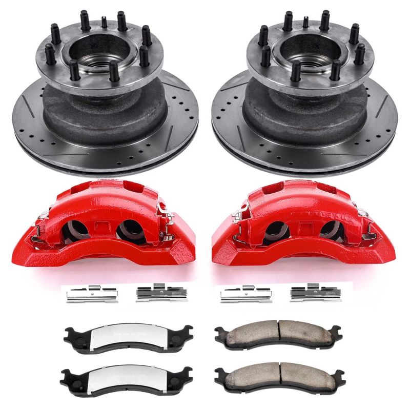 Power Stop 99-02 Ford E-350 Econoline Club Wagon Front Z36 Truck & Tow Brake Kit w/Calipers - KC5084A-36