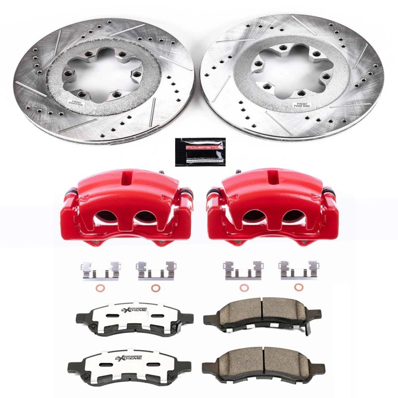 Power Stop 09-12 Chevrolet Colorado Front Z26 Street Warrior Brake Kit w/Calipers - KC5405-26