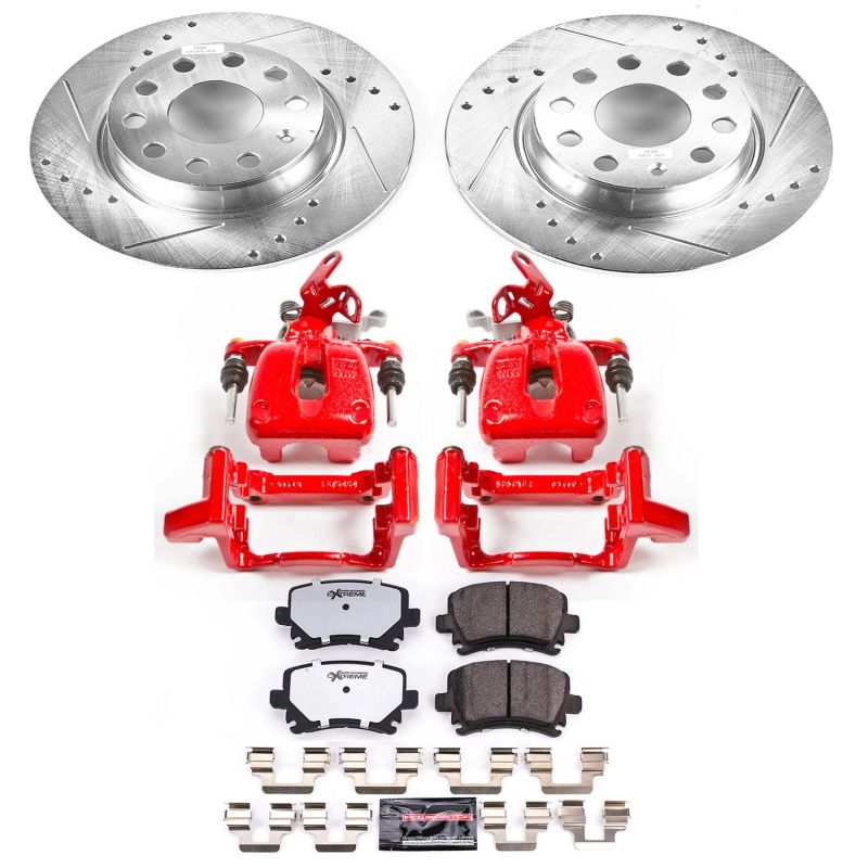 Power Stop 2010 Volkswagen Golf Rear Z26 Street Warrior Brake Kit w/Calipers - KC5666-26
