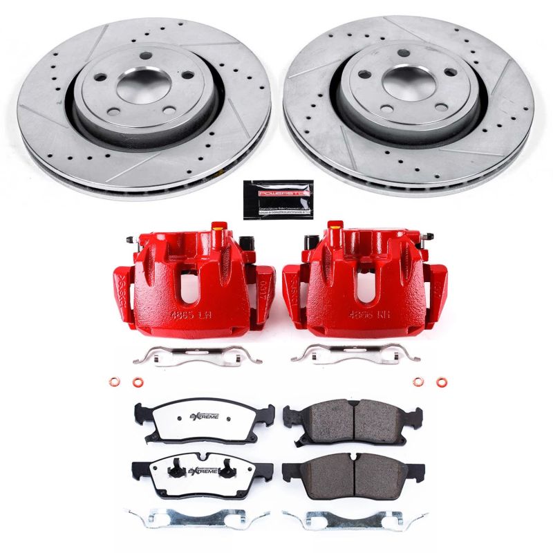 Power Stop 11-17 Dodge Durango Front Z36 Truck & Tow Brake Kit w/Calipers - KC5954-36