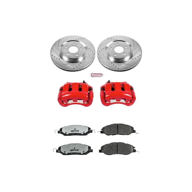 Power Stop 11-14 Ford Mustang Front Z26 Street Warrior Brake Kit w/Calipers - KC5944-26