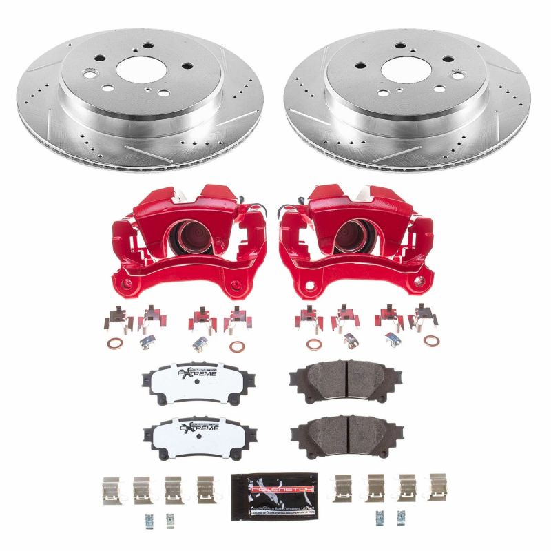 Power Stop 19-13 Lexus GS350 Rear Z26 Street Warrior Brake Kit w/Calipers - KC6514-26