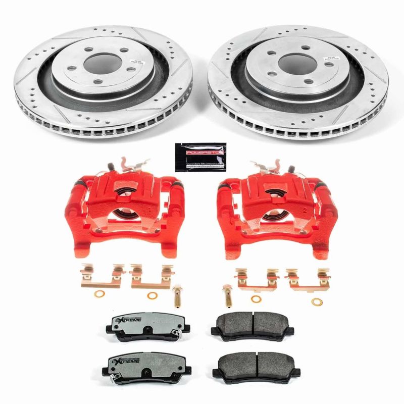 Power Stop 15-19 Ford Mustang Rear Z26 Street Warrior Brake Kit w/Calipers - KC6812-26