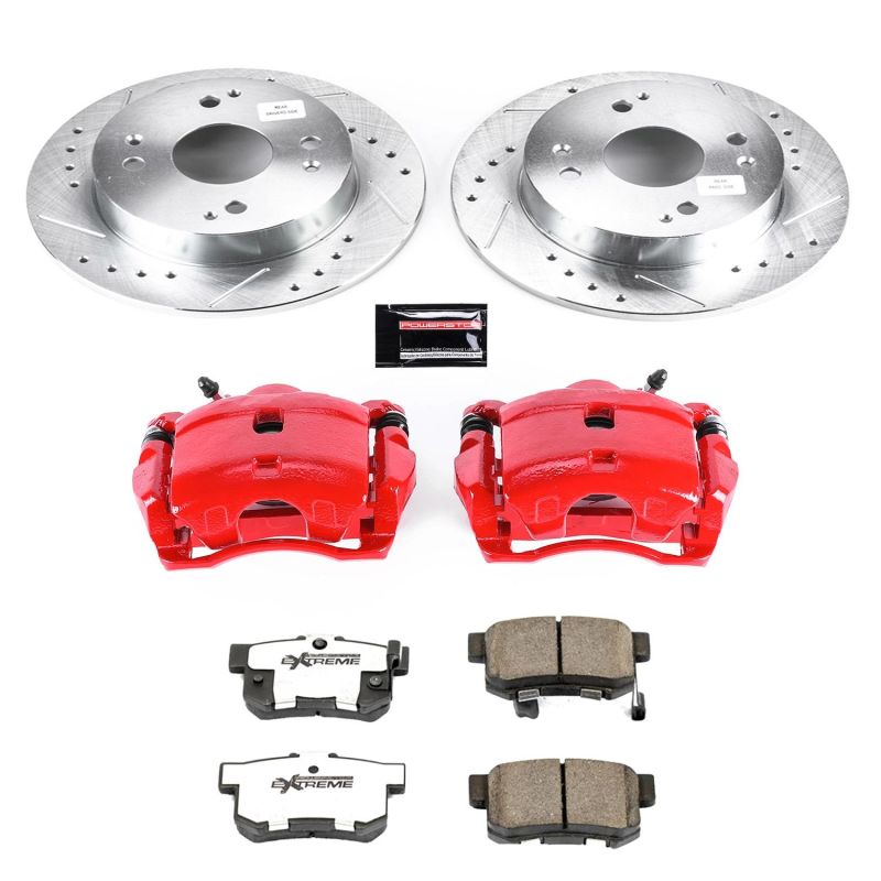 Power Stop 91-97 Honda Accord Rear Z26 Street Warrior Brake Kit w/Calipers - KC701-26