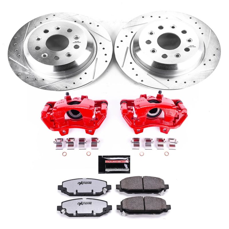 Power Stop 18-19 Jeep Wrangler Rear Z36 Truck & Tow Brake Kit w/Calipers - KC7942-36