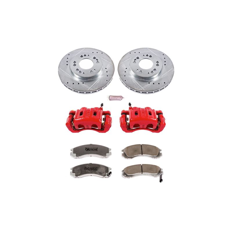 Power Stop 97-04 Mitsubishi Diamante Front Z26 Street Warrior Brake Kit w/Calipers - KC798B-26