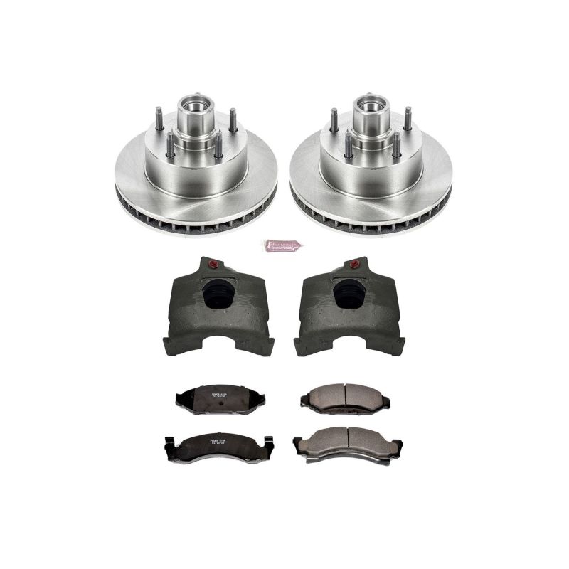 Power Stop 87-93 Ford E-150 Econoline Front Autospecialty Brake Kit w/Calipers - KCOE1766