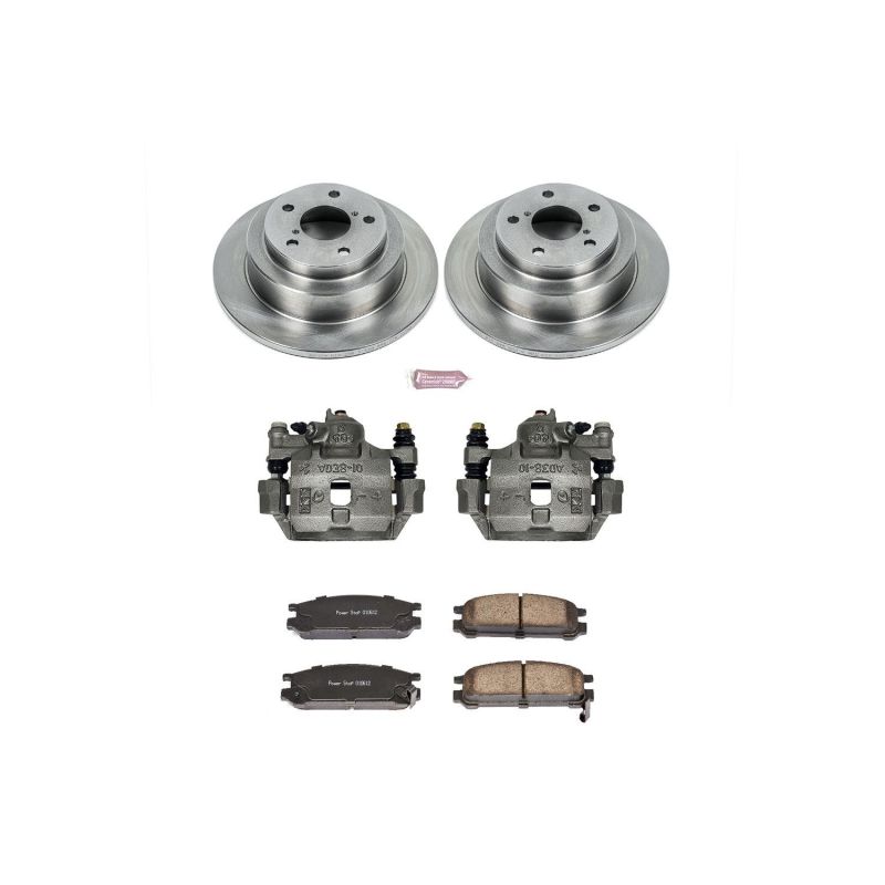 Power Stop 93-96 Subaru Impreza Rear Autospecialty Brake Kit w/Calipers - KCOE448