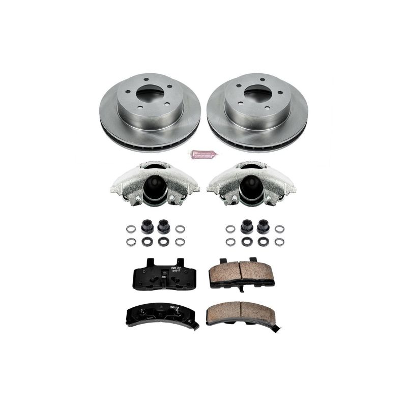 Power Stop 90-02 Chevrolet Astro Front Autospecialty Brake Kit w/Calipers - KCOE4873