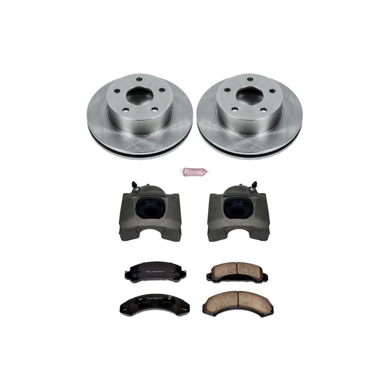 Power Stop 90-97 Ford Aerostar Front Autospecialty Brake Kit w/Calipers - KCOE4787