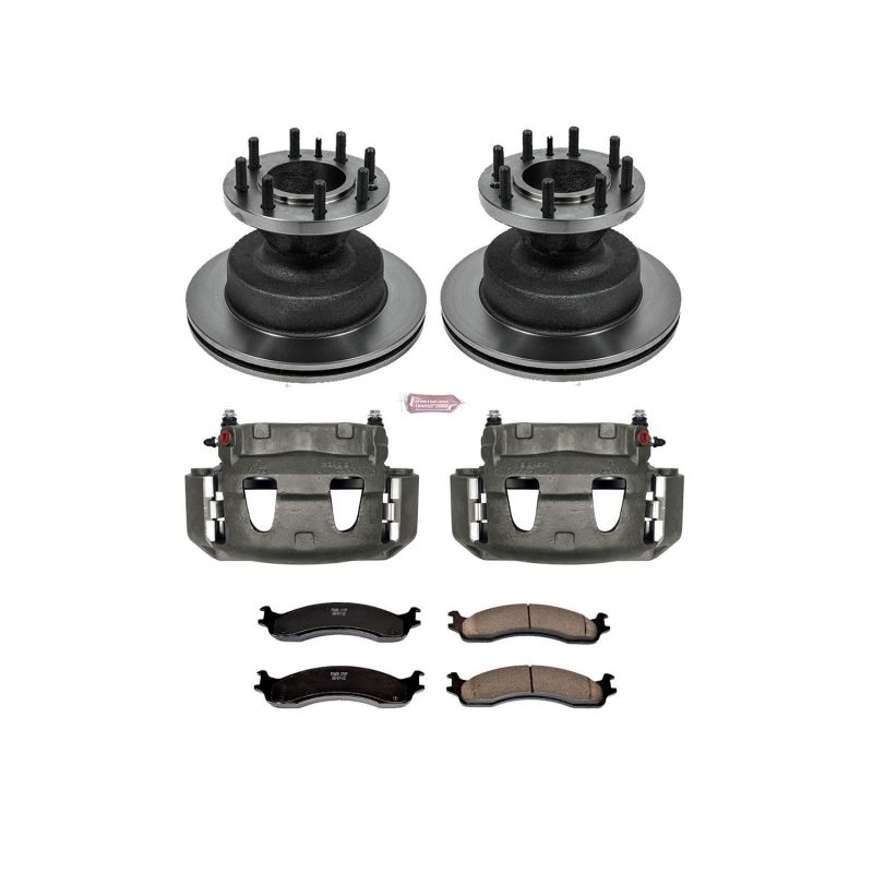 Power Stop 03-05 Ford E-350 Club Wagon Front Autospecialty Brake Kit w/Calipers - KCOE5084
