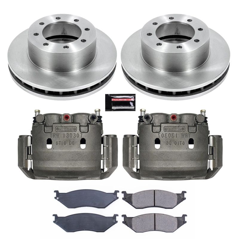 Power Stop 2002 Ford E-550 Econoline Super Duty Front Autospecialty Brake Kit w/Calipers - KCOE5185