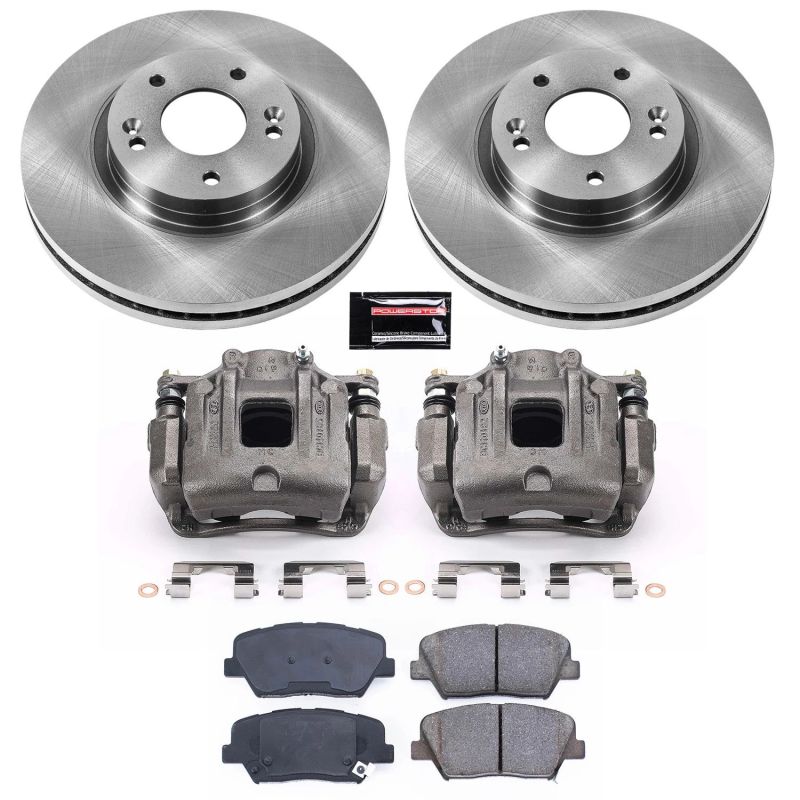 Power Stop 10-12 Hyundai Santa Fe Front Autospecialty Brake Kit w/Calipers - KCOE5926