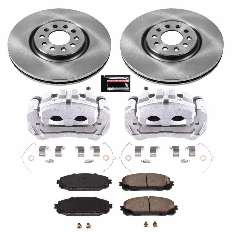 Power Stop 17-19 Jeep Cherokee Front Autospecialty Brake Kit w/Calipers - KCOE7414