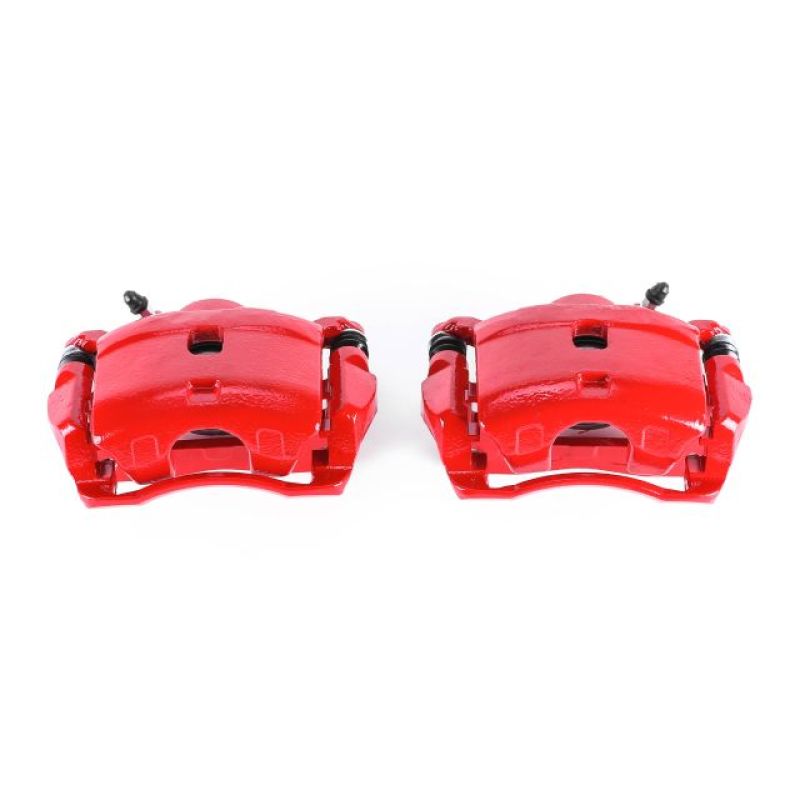 Power Stop 90-97 Honda Accord Rear Red Calipers w/Brackets - Pair - S1446