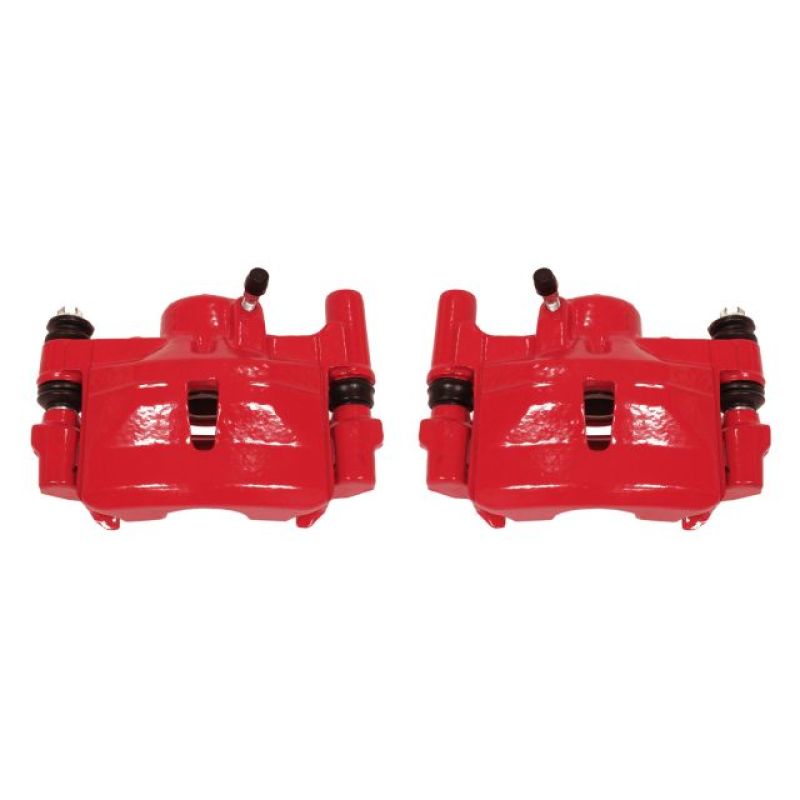Power Stop 90-91 Lexus ES250 Rear Red Calipers w/Brackets - Pair - S1202