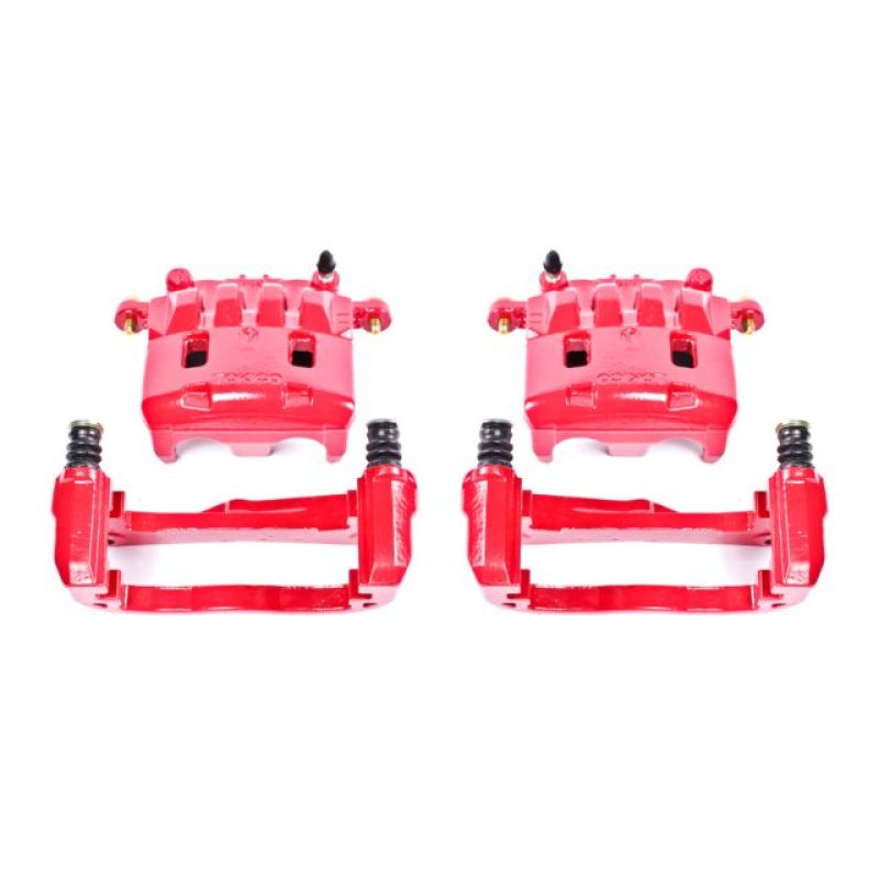 Power Stop 05-06 Saab 9-2X Front Red Calipers w/Brackets - Pair - S2682