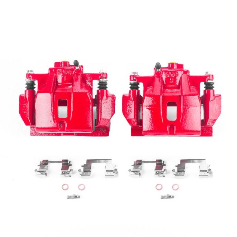 Power Stop 04-06 Lexus RX330 Front Red Calipers w/Brackets - Pair - S2874