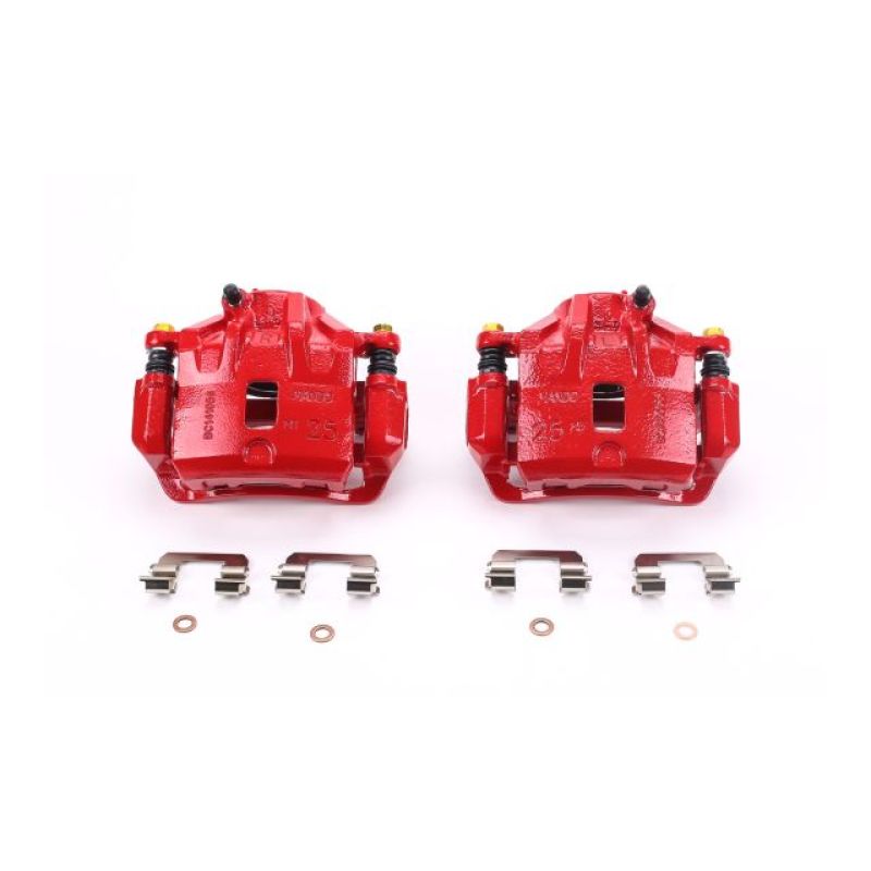 Power Stop 04-05 Hyundai Sonata Front Red Calipers w/Brackets - Pair - S2832